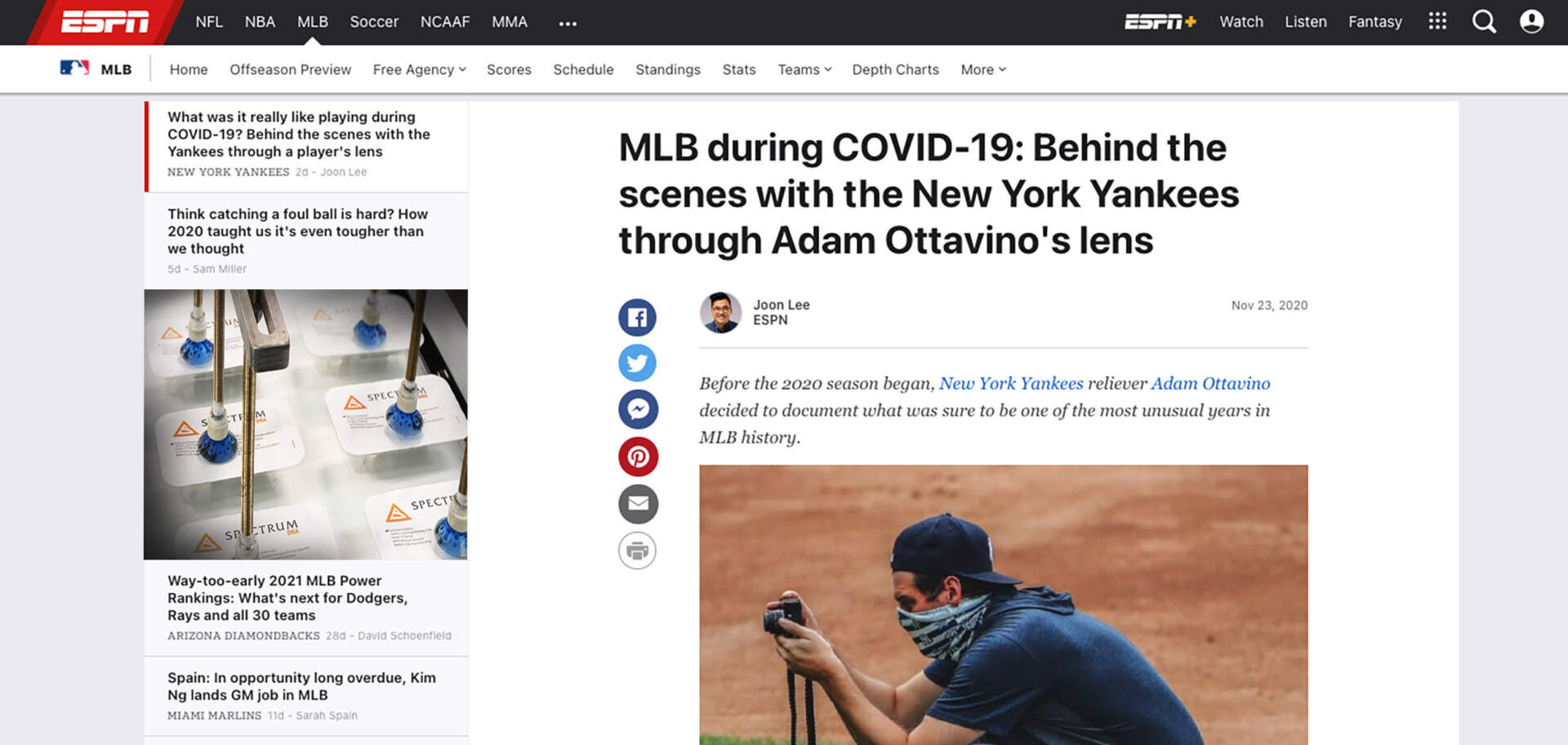 ESPN-MLB During COVVID-19 Behind the Scenes